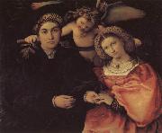 Portrait of Messer Marsilio and His Wife Lorenzo Lotto